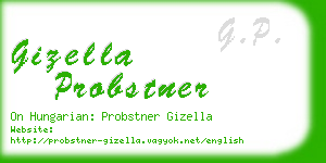 gizella probstner business card